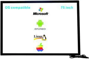 DeYoWo 75 Inch Interactive 10 Points Infrared IR Touch Screen Overlay Frame Free Driver