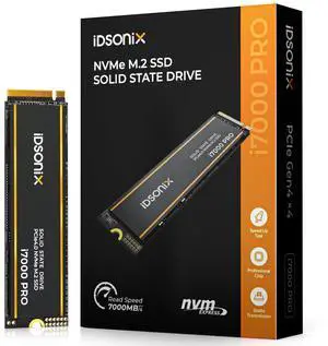 iDsonix M.2 SSD 2TB, PCIe Gen4X4, M.2 2280 NVMe SSD, Speeds Up to 7000 MB/s, Internal Gaming Solid State Drive with 3D NAND Flash & Heatsink for PS5, PC, Laptop and Desktop - i7000PRO