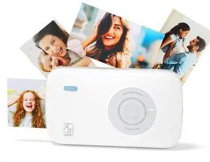 HPRT Wireless Photo Printer for iPhone, Smartphone, 2x3 Mini Portable Picture Printer, Instant Thermal Dye Sublimation Tech, Mobile Photo Printer with Bluetooth (White)