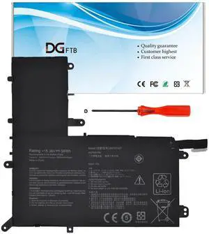 DGFTB B41N1827 New Laptop Battery for Asus ZenBook Flip 15 UX562 UX562F UX562FA UX562IA UX562FD UX562IQ UX562UG Q526 Q526F Q526FA Q526FAC Q507 Q507I Q507IQ UM562 UM562IQ B41BmE1 (15.36V 56Wh/3653mAh)