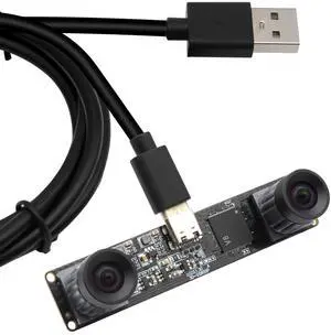 SVPRO 210fps Monochrome Global Shutter USB Camera Module - Dual Lens Synchronization - Black/White - 800P - Lightburn - OmniVision OV9281