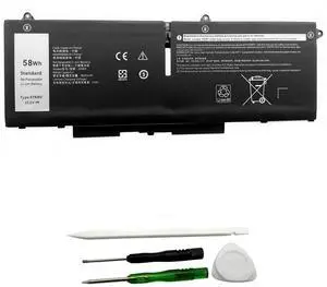 ENHONGFENG FK0VR Laptop Battery Replacement for Dell Latitude 5330 7330 7430 7530 Latitude 5330 2-in-1 7330 7430 2-in-1 P133G P134G Series FKOVR 8H6WD 293F1 01VX5 404T8 51R71 8P81K 001VX5 051R71