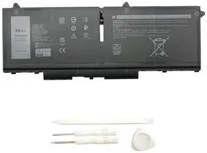 Yafda FK0VR Laptop Battery Compatable with Dell Latitude 5330 7330 7430 7530 Latitude 5330 2-in-1 7330 7430 2-in-1 P133G P134G Series FKOVR 8H6WD 293F1 01VX5 404T8 51R71 8P81K 001VX5 051R71 15.2V 58Wh