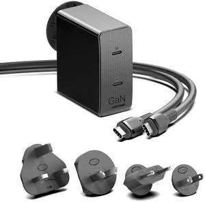140W USB C Charger, TAIFU PD3.1 Mini GaN 28V 5A Travel Power Adapter for Eero PoE Gateway c410011 HP OMEN Transcend 14 Spectre x360 16" Msi Prestige 14 16 Laptop Wall Charger - US, UK, EU, AU Plugs