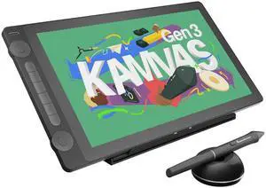 HUION KAMVAS 16 (Gen 3) Drawing Tablet with Screen, 15.8 inch 2.5K QHD Art Tablet with Full Laminated Anti-Sparkle Glass, 99% sRGB, PenTech 4.0, 16384 Pen Pressure, Dual Dials for Mac, PC, Android
