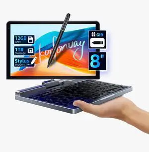 KOOFORWAY 8 Inch Utral Pocket PC Touchscreen Small Laptop,Windows 11 Pro Mini Computer for Business Students Outdoor,Intel N100 12GB LPDDR5 1TB SSD Complimentary Stylus