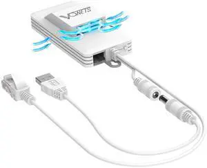 Vonets WiFi Extender 2023 Release AC1200 2.4GHz/5GHz Dual Band WiFi Bridge/WiFi to Ethernet/Broader Coverage Than Ever with 1 RJ45 (10/100Mbps) USB/DC Powered for DVR/IP Camera/WiFi Repeater with Fan