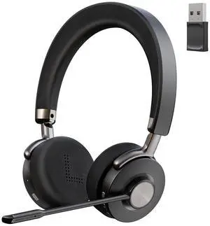 MAIRDI Wireless Headset, Bluetooth Headset with Microphone for PC (AI Noise Cancelling), 40 Hrs Working Time, Bluetooth Phone Headset for Office Work Call Center Laptop Computer Teams