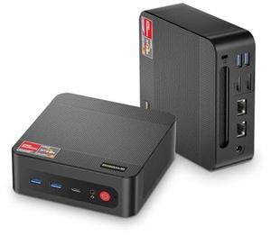 BOSGAME P4 Dual LAN Mini PC Ryzen 7 5700U 16GB DDR4 RAM 512GB SSD, 11 Pro Deskyop Computers, Triple 4K Displays, Support PS3 Emulator, WiFi 6E, BT5.2