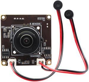 SVPRO 5MP USB Camera Module with Microphone for Computer,Ultra Wide Angle 200 Degree Fisheye USB Industrial Machine Vision Camera for Computer,Raspberry Pi
