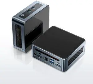 Binxarn MN56 Mini PC AMD Ryzen 5 5600H 6C/12T 4.2GHz 16GB DDR4 512GB PCIe3.0 SSD Compact Desktop Computer with Wi-Fi 6 Dual Monitor Support Type-C USB3.0,Gigabit Port for Home Office