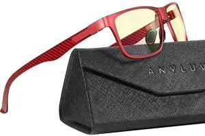 ANYLUV Blue Light Blocking Glasses Men Computer Gaming Glasses Lightweight Al-Mg Metal Anti Eyestrain Eye Protection