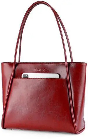 Blofinche Luxury Genuine Leather Purses for Women Designer Large Tote Shoulder Bag Real Vintage Grace Handbag for Work Ladies Laptop Travel