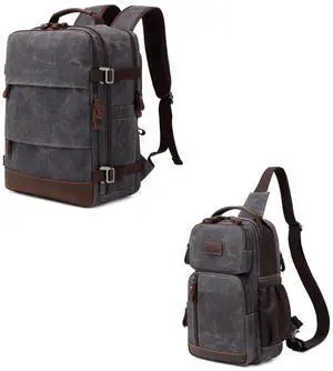 Travel Laptop Backpack + Sling Bag