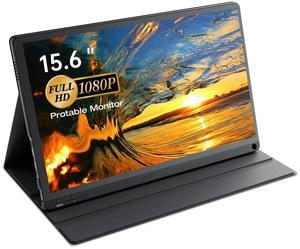 CAMWORLD 15.6inch Portable Monitor FHD1080P IPS LCD Gaming Monitor HDR Mode Built-in Dual Speakers USB-C/HDMI Mobile Scree, Ultra-Thin External Display for Laptop/PC/MAC/Smartphones