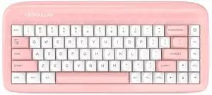 CoolKiller VIVID67 Aluminum Mechanical Keyboard, 65% Gasket Mount, Hot Swappable, RGB Backlit, Bluetooth/2.4G/USB-C, Software Support, Wireless Gaming Keyboard for Win/Mac (Cotton Candy)