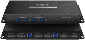 Kvm Displayport EDID 2 Monitors 2 Computers 4K 144Hz Hotkey Switching kvm Switch Dual Monitors dp 1.4 1440P 144Hz 165Hz 240hz Dual Monitor (DP1.4 EDID 2 * 2 Hotkey)