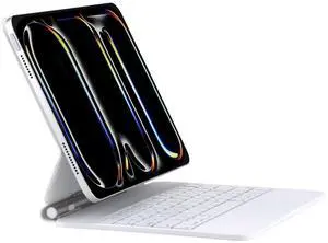 Dolpking Magic Keyboard Case for iPad Pro 13-inch (M4, 2024), Keyboard Case for iPad Pro 13 with Multi-Touch Trackpad, Auto-Connect Design, Backlit Keys (White)