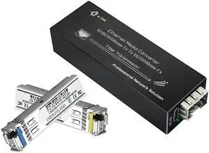 Micro Mini Gigabit Fiber Media Converter Ultra-Compact 10/100/1000Mbps Ethernet IP Copper to Fiber Converter with 1310/1550nm Single Mode Single Fiber 20km SFP Modules, USB Type-C Power Input