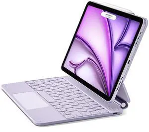 ESR iPad Air 11 inch Case with Keyboard (M3,2025/M2,2024), iPad Pro 11 & iPad Air 5/4 Magic Case, Easy-Set Floating Cantilever Stand, Precision Multi-Touch Trackpad, Purple[(NOT for iPad Pro 11 M4)]