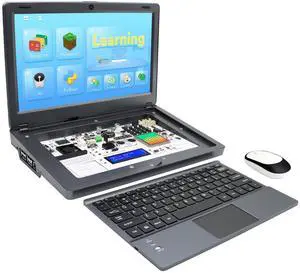 ELECROW for Raspberry Pi 5 8GB Kit, with Pi 5 8GB Single Board Computer, Crowpi2 - All in One Kit for Raspberry Pi Laptop with 11.6inch Display, Learning Programming Kit with Sensors (8GB RAM)