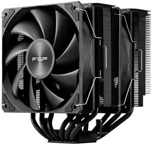 FSP MP7 CPU Air Cooler, Dual Tower with 6 Heat Pipes, LGA 1851/1700/1200, AM4/AM5, 120mm Quiet PWM Fan(MP7-B)