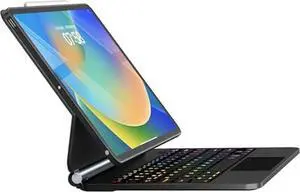 GGQFGTOJ Magic Magnetic Keyboard Case for iPad 10.2 9th/8th/7th Gen & Air 3,Pro 10.5, Multi-Touch Trackpad - Backlit (Black)