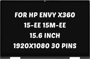 L93181-001 Replacement for HP Envy x360 Convertible 2-in-1 15-ee 15m-ee 15-ee1083cl 15m-ee0013dx 15m-ee0023dx 15-ee0047nr 15-ee1000 15-ee1093cl 15.6" 1920x1080 LED Display LCD Touch Screen Assembly