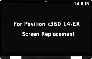 N09468-001 N09469-001 Screen Replacement for HP Pavilion x360 14-ek 14-ek0013dx 14-ek1010nr 14-ek0033dx 14-ek0023dx 14-ek0073dx 14t-ek000 FHD 1920x1080 IPS LCD Display Touch Screen Digitizer Assembly