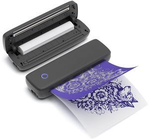 Portable Thermal Printer, Inkless Mobile Printer with 2600mAh Battery, Bluetooth Mini Thermal Printer for Office Travel Study (Black)