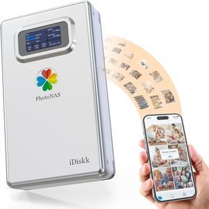 iDiskk 1TB Family&Personal NAS Photo Storage for iPhone External Hard Drive to Auto Backup and Share Photos & Videos,Wireless Remote Access,Real-time Sync Data for iPhone,iPad,PC,Mac,Android Phones