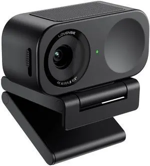 LOVENSE Webcam 2 4k for PC, Live Streaming Camera 1/2" Sensor True Focus Al Noise Canceling, Hand Gesture Control, Mobile Control, Auto Framing, Customizable Audio Modes, Microphones, Privacy Control