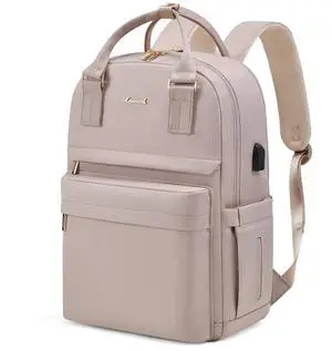 LOVEVOOK Laptop Backpack for Women 15.6 Inch Laptop Bag with USB Port, Fashion Waterproof Backpacks Teacher Nurse Stylish Travel Bags Vintage Daypacks for College Work