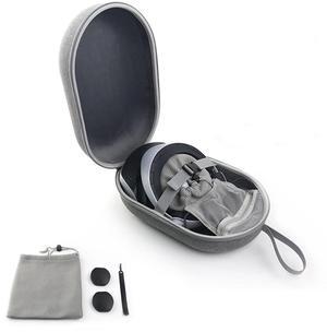 NUHFUFA Protective Carrying Case Kit Compatible with PS-VR2, Portable Hard Storage Bag with Lens Covers,Mesh Storage Bag, Cable Tie for Headset and Touch Controllers Accessories