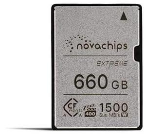 Novachips 660GB Extreme CFexpress 4.0 Type A Memory Card - Sony Cameras, Sony A9 III, A1 II, A7R V, A7 IV, Fx3, Fx6, (NN965C660GZX8)
