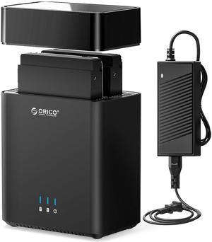 ORICO 2 Bay USB3.0 External Hard Drive Enclosure Up to 36TB Magnetic Plug & Play Supports UASP with 12V/4A Power Adapter for Family Storage Expansion - DS200U3