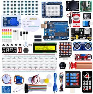 UNO R3 Kit Mega328 Tutorial Compatible with Arduino IDE 40 in 1 Electronics Circuit Breadboard Engineering Kit for Kids and Engineers, 720P Video Courses and Online Technical Support for Beginners
