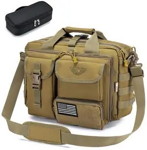 Stypos Tactical Messenger Bag, 14 Inch Tactical Briefcase for Man Military Laptop Bag Messenger Shoulder Bag Flight Bags for Pilots Black