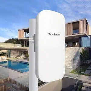 2025 Outdoor WiFi Extender,IP65 Weatherproof,WiFi Booster and Signal Amplifier,Outdoor WiFi Extender for Farm,Courtyard,Factory,Campsite