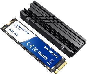 Vansuny 2TB NVMe M.2 SSD, PCIe 4.0 M.2 2280 Internal Solid State Drive, Speeds Up-to 7,300 MB/s with Heatsink and Screwdrivers for PC Gaming Design High End Computing