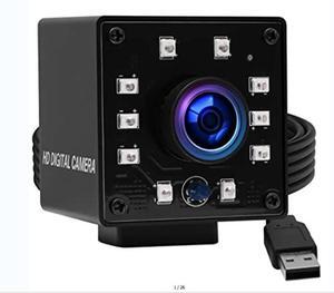 Webcamera_usb USB Camera 100fps Night Vision Webcam,Full HD 1080P Web Cam with IR Cut and 10pcs Led Board Lights,Day Nights Webcameras,2mp Web Cameras for Most OS (3.6mm lens webcam with IR LED board)