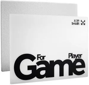 yiodelu Tempered Glass Gaming Mouse Pad Ultra-Thin Mouse Mat Anti-Scratch, Wear-Resistant 400 * 300 * 1.8mm Large Mouse Pads Ultra-Smooth Micro-Etched Surface Anti-Slip Silicone Base (White)