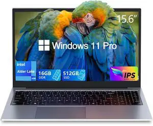 Windows 11 Laptop,Gaming Laptop,N100(UP to 3.4Ghz) 16GB DDR4 512GB SSD,15.6" FHD 1920 * 1080P, Full Metal Housing,WiFi,BT,USB3.2.Support Type C Charging,180degOpen Angle,for Office,Gaming,Moving,Gray