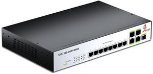 XikeStor 12-Port 2.5G L2 Managed Ethernet Switch, 2.5Gb Network Switch, 8X 2.5G RJ45 Ports & 4X 10G SFP+ Ports, VLAN/QoS/ACL/IGMP/STP/SNMP/LACP Support, Web Managed/CLI, Metal Casing, 19-in Rack-Mount