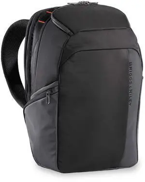 Briggs & Riley Cargo Backpack - Carry On Travel Backpack for Women & Men, Personal Item Bag, Self-Repairing Zippers, Padded Straps, Fits up to 15" Laptop - ZDX Collection, Black