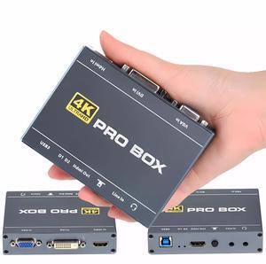 4K DVI Video Capture Card, VGA Video Capture, 4K60 DVI VGA HDMI to 1080P60 USB3.0 Video Capture with HDMI Loopout Compatible with Windows, Linux, Android and MAC OS