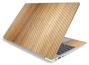 MightySkins Carbon Fiber Skin for Lenovo IdeaPad S340 15" (2019) - Bamboo Ohm | Protective, Durable Textured Carbon Fiber Finish | Easy to Apply, Remove, and Change Styles | Made in The USA, Model: CF