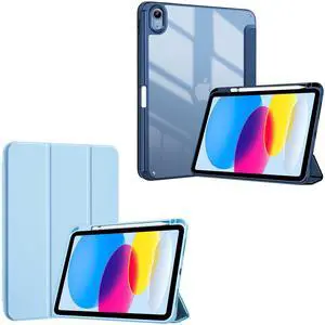 ProCase iPad 10th Gen Slim Case with Pencil Holder 2022 Bundle with iPad 10th Gen 10.9 2022 Soft TPU Case
