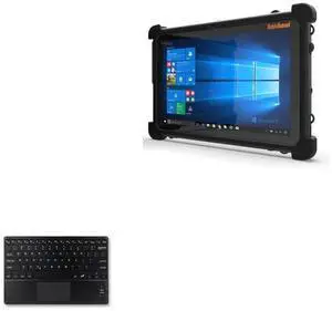 BoxWave Keyboard Compatible with MobileDemand xTablet Flex 10B - SlimKeys Bluetooth Keyboard with Trackpad, Portable Slim TouchPad - Jet Black