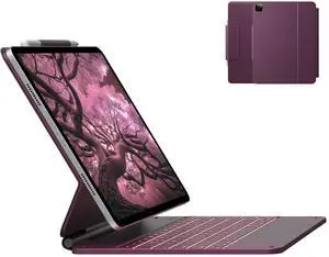 typecase Keyboard Case for iPad Air 13(M3 2025 / M2 2024) and iPad Pro 12.9 (6th, 5th, 4th, 3rd Gen),Magic Keyboard, Magnetic Keyboard Case with Multi-Touch Trackpad, 11 Colors Backlight,Raspberry